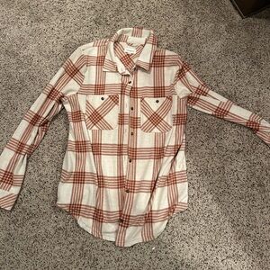 Thread & Supply Red Plaid Button Down Shirt